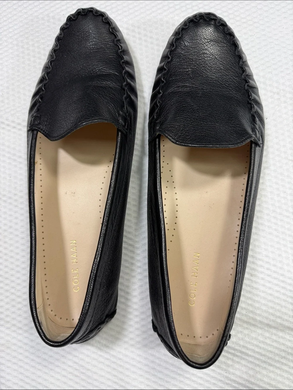 Cole Haan Women's Evelyn Driver black leather loafers Size 10